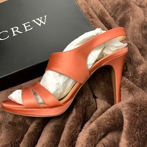 J. Crew Georgine Platform Heels in Sweetheart Pink Brand New in Box 8.5